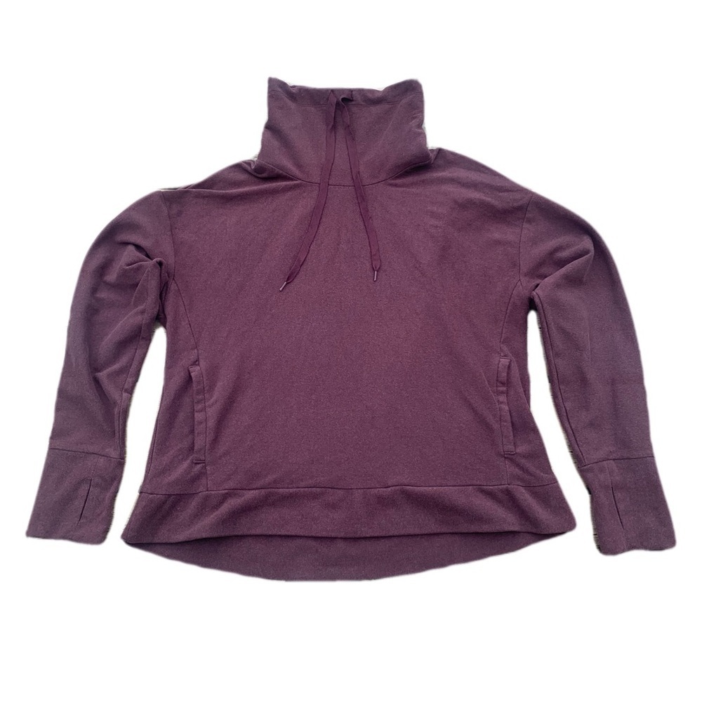 💜 RBX Cowl Neck Active Pullover Sweatshirt - Plum Purple - Size Medium